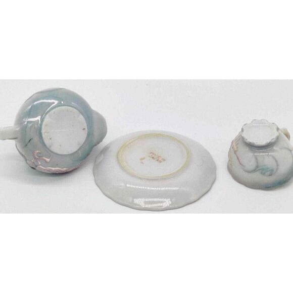 Vintage Dragonware Niagra Falls Miniature Tea Set Teapot Teacup Saucer Canada 3 - Picture 3 of 12